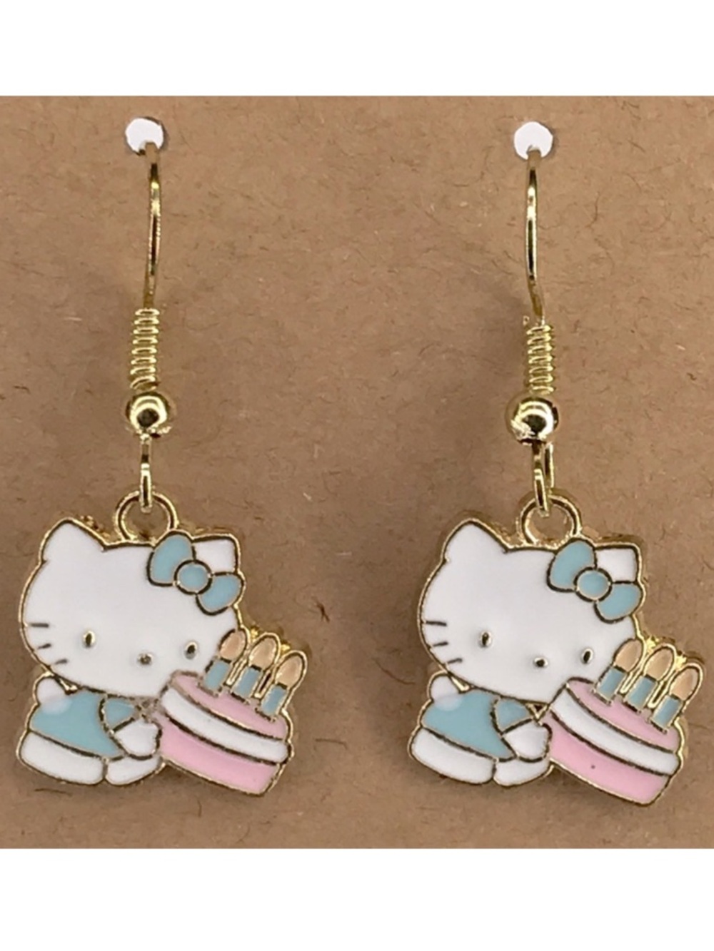 18k Gold Platted Hook Cute Hello Kitty Dangle Earrings Fashion Jewelry